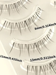 10 件泰国化妆品卡通小恶魔假睫毛，透明隐形睫毛串可重复使用全条睫毛条睫毛，睫毛，睫毛，假睫毛 - 自然纖長款 - 查看 4