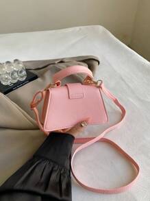 2026新款高品质口红盒，迷你方形包，新款纯色百搭手提包，女士钱包，粉色 - 粉色 - 查看 8