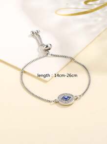 Cubic Zirconia Eye Decor Bracelet