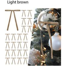 12/24 piezas de lazos de Navidad de terciopelo para árbol de Navidad, artesanías rústicas, regalos, lazos de cinta de terciopelo vintage para decoración navideña del hogar, bodas, interiores y exteriores - Multicolor - Ver 4