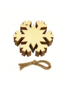 10 chiếc đồ thủ công bằng gỗ chưa hoàn thiện dùng để cắt hình cây thông Noel bằng gỗ dùng để trang trí Giáng sinh, quà tặng tuyệt vời nhất - Nhiều màu - Xem 8