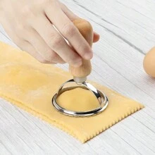 3Pcs Ravioli Stamp Maker Cutter With Roller Wheel Set For Ravioli, Pasta, Dumplings Lasagna, Pierogi - Yellow - View 3