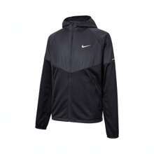 Nike 男士 AS M NK TF RPL SPHR MILER FZ 夹克，编织连帽夹克 FZ1112-010 - 黑色 - 查看 1