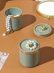 1pc New Acrylic Luxury Crown Lid Storage Jar Container, Home Living Room Jewelry Watch Display Box With Cover, Suitable For Wedding, Party, Gift, Birthday, Christmas - Multicolor - View 10