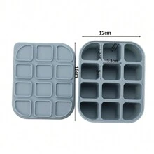1 Pc Reusable Baby Silicone Food Container, Silicone Baby Food Freezer Storage Tray With Leak Proof Lid 4 Compartment 6 Compartment 12 Compartment Ice Tray, Steamed Cake Food Mold Homemade Baby Food Freezer Mold - Multicolor - View 17