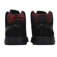 Puma Smash V2 Mid WTR 格纹女鞋，运动型中帮运动鞋，轻便加垫休闲鞋，时尚潮流，货号 385174-01