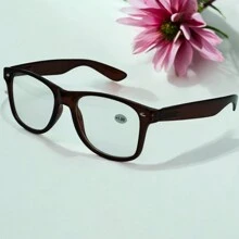 1 pieza lente de lectura de remaches unisex, con marco cuadradas bisagras de resorte, 15 niveles de aumento para elegir. - Azul - Ver 2