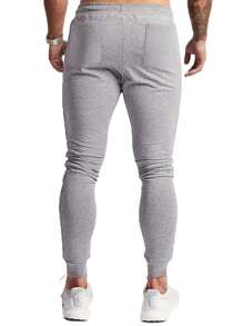 3 Pcs Men's Casual Jogger Sweatpants Slim Fit Drawstring Deep Pockets Gym Running Workout Stretch Sweatpants - Đen + Xám nhạt + Xanh quân đội - Xem 5