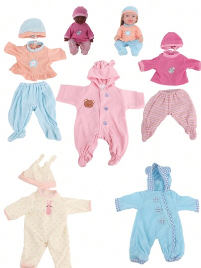 12-Inch Reborn Doll Clothes, Cute Bear/Ladybug/Flower/Rabbit/Star Patterns, New Summer Doll Pajamas, Suitable For Girls Over 3 Years Old, Students, Baby Doll Accessories And Outfits, Holiday Party, Birthday Gift