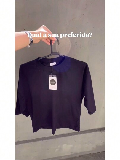 T-shirt Nicolly com a manga oversized
