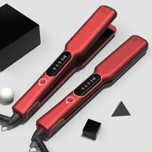 1 Pieza Plancha de Pelo Cerámica con Calentador PTC de Placa Plana de 1.5 Pulgadas, con 1 Guante y 2 Pinzas