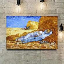 Wieco Art Noon By Vincent Van Gogh Famous Oil Paintings Reproduction Classic Canvas Prints Wall Art Pictures For Home Office Decorations Modern Stretched And Framed Abstract Landscape - Framed - View 7