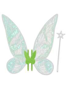 成人仙女翅膀两件套，蝴蝶翅膀，天使翅膀，女士仙女装扮派对礼品，6种颜色可选 - 彩色 - 查看 6