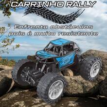 Carrinho Rally Controle Remoto Presente Menino Brinquedo Carro Frente Ré - Multicolorido - Visão 3