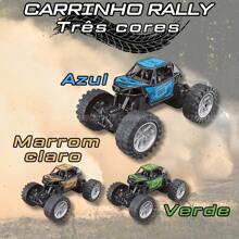 Carrinho Rally Controle Remoto Presente Menino Brinquedo Carro Frente Ré - Multicolorido - Visão 5