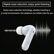 JBL Auriculares Bluetooth WAVE BEAM 2 auriculares internos con reducción activa de ruido IP54 resistente al agua interfaz de carga tipo C rosa