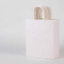 20 个优质牛皮纸袋，可重复使用，多功能手提包式礼品袋，适用于购物、外卖、储存和派对礼品包装 - 5.91 英寸 * 3.15 英寸 * 8.27 英寸 - 彩色 - 查看 7