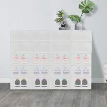 20x Schuhboxen Schuhbox Set 32.6*24*14cm Transparent Schuhbox Stapelbare Boxen - Weiss - Übersicht 9