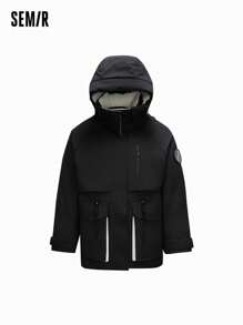SEMIR Women's Coat , Windproof, Water-Resistant, Warm Winter Jacket For Outdoor Comfort - Black - View 4
