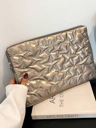 13/13.3/14/15/16 Inch Laptop Sleeve Bag, Gold Star Pattern Handbag Protective Case For Laptop, Chromebook, M3/M2/M1 Max PC