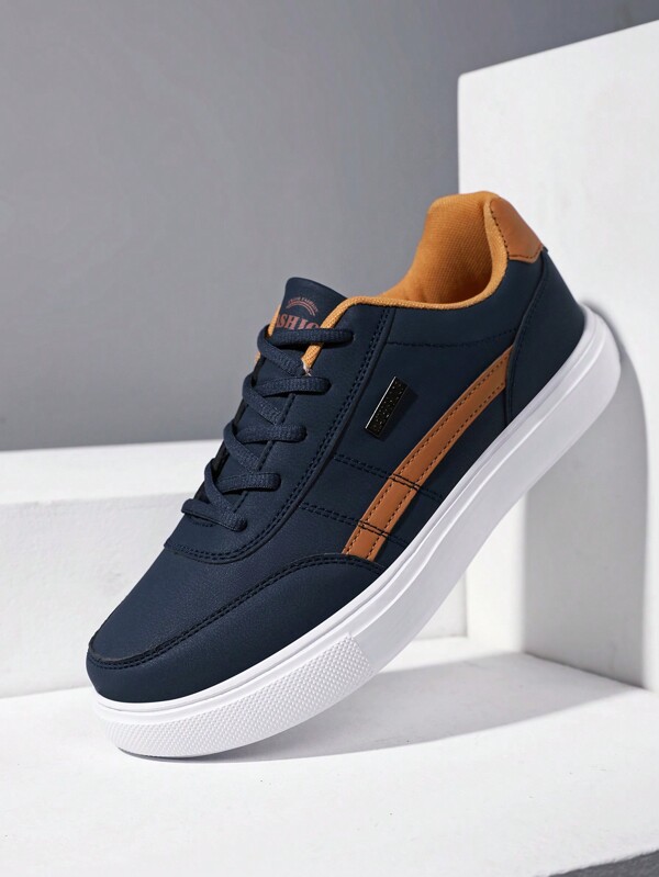 Men's Casual Lace-Up Sports Sneakers For Running, Skateboarding, All Season