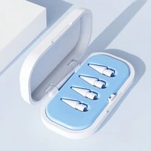 4 Packungen Stift-/Kugelschreiber Spitzen mit Aufbewahrungsbox kompatibel mit Apple iPad Pencil 1/2, kompatibel mit iPad Stylus Pen Ersatz Spitzen in edler Box, 4 Stück (Spitzen enthalten)