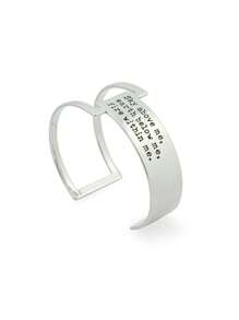1 pieza Brazalete ajustable personalizado, texto personalizable, frases inspiradoras, citas famosas, nombres, fechas, brazalete de acero inoxidable chapado en oro de 18k, incluye estuche de regalo exquisito, regalo de Navidad, regalo del Día de San Valentín, regalo de Año Nuevo