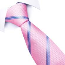 AlanKing 1pc Men's Solid Striped Paisley Necktie Formal And Party Accessories Ideal Choice For Men Gift Men Necktie - Color Mixing - View 21