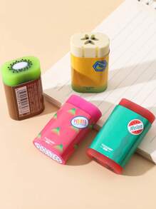 TOCHAIN 1 件/2 件/4 件随机水果形状橡皮擦，创意文具可爱设计干净橡皮擦，有趣的办公用品，可爱的小水果橡皮擦，送给学生的完美礼物，办公用品，毕业，返校，生日，返校季节礼物，教师用品，圣经学习用品 - 彩色 - 查看 8