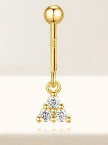 1Pc Bugadi Earring Upper Ear Cliff Asymmetric Pendant 925 Sterling Silver Earring For Women Luxury Style Ball Threaded Piercing Stud Earring Perfect For Daily Wear/Party Bridal Jewelry Fine Jewelry - Multicolor - View 8