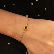 Customized Photo Projection Bracelet, Adjustable Stainless Steel Chain, DIY Photo Projection Bracelet, Charming New Year Gift - Multicolor 6 - View 3