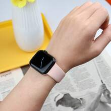 1 Stück Silikon Sport Armband kompatibel mit Apple Watch Bändern 38mm 40mm 41mm 42mm 44mm 45mm 46mm 49mm für Frauen Männer, weiches wasserdichtes Armband kompatibel mit Apple Watch Series 10 9 8 7 6 5 4 3 2 1 SE Ultra