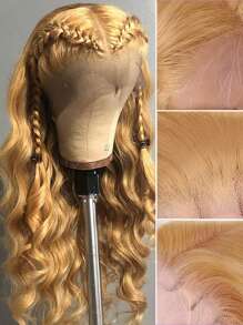 30 Inch Honey Blonde Wig Human Hair 13x6 Body Wave Honey Blonde Body Wave HD Lace Front Wig Human Hair 27#Colored Blonde Lace Frontal Wigs Human Hair Pre Plucked 180% Density Blonde Wig Human Hair - Gold - View 9