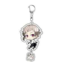 bandai Accesorio de anime Llavero acrílico de anime - Bungou Stray Dogs Lindo colgante de estilo Y2K de dibujos animados, adecuado para bolsos y llaves, regalo perfecto para fans, accesorios de cosplay, llavero de coche, bolso, mochila, pequeña joya, accesorios, regalos creativos, regalos de estudiante, accesorios de coche, colgante de bolso, accesorios escolares