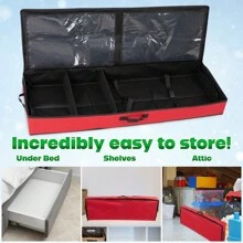 Deco Express Christmas Tree Storage Bag Zipped With Carrying Handles Tidy Solution Various Sizes - Red - View 3