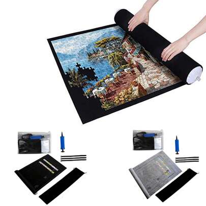 1 st pusselmatta, pusselrullefiltmatta, spelmatta, pusselmatta, pusseltillbehör, ny bärbar pusselmatta (endast matta)