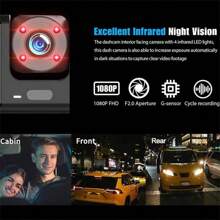 3Channel Dash Cam For Car 1080P Video Recorder WIFI APP Dashcam Car DVR  Front And Rear View Camera Night Vision Car Accessory - X85-wIFI-3Cam - View 4