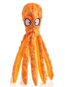 Hollypet 章鱼造型毛绒玩具，内置发声器，柔软易发声，适合中大型犬，互动性强，可缓解狗狗无聊，经久耐用，耐咬耐咬，适合室内卧室或室外花园玩耍，宠物喜爱。 - 橘色 - 查看 6
