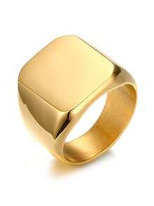 Anillo personalizado de acero inoxidable grabado para hombres, regalo de aniversario o festivo