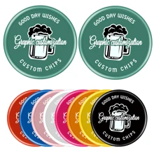 50 Custom Plastic Token Chips To Add Your Personal Logo And Text To Wedding Bars, Golf And Birthday Parties, Multi-Functional, Anti-Mold, Ornamental, Exquisite, Stylish, High-Quality, Adorable, Modern, Custom, Unique, Personalized, Ideal Gifts For Him, Ideal Gifts For Her, Her, Boyfriend, Girlfriend, Dad, Mom, Family, Friends, Son, Daughter, Kids, Kitchen, Dining Room, Bedroom, Office, Living Room, Home, Garden, Tea Room, For Anniversaries, For Birthdays, For Housewarming, For Graduation - Multicolor - View 1