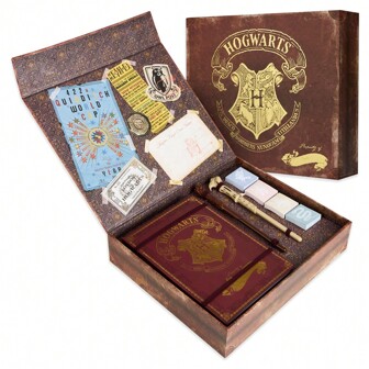 Harry Potter Gift Stationery Set Notebook Wand Pen Letter Writing Envelopes Stickers