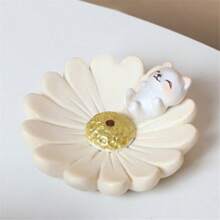 1PC Pink Lotus Frog Incense Holder - Dusty Pink - View 13