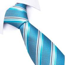 AlanKing 1pc Men's Solid Striped Paisley Necktie Formal And Party Accessories Ideal Choice For Men Gift Men Necktie - Color Mixing - View 17