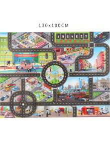 1pc, City Traffic Play Mat, Large Non-Woven Game Pad, Waterproof Moisture-Proof, Interactive Road Map For Kids Playing With Toy Cars, Room Decor, Educational Tool Christmas Gift(Random Accessories)