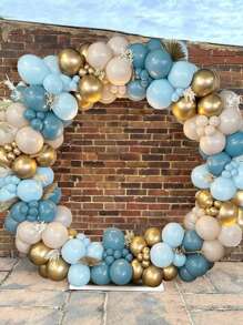 122 个乳胶气球套件，生日婚礼节日派对背景装饰用品，五彩纸屑气球套件，圣诞节 - 彩色 - 查看 10