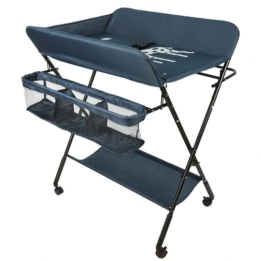 Portable Baby Changing Table With Wheels, Foldable And Height ...