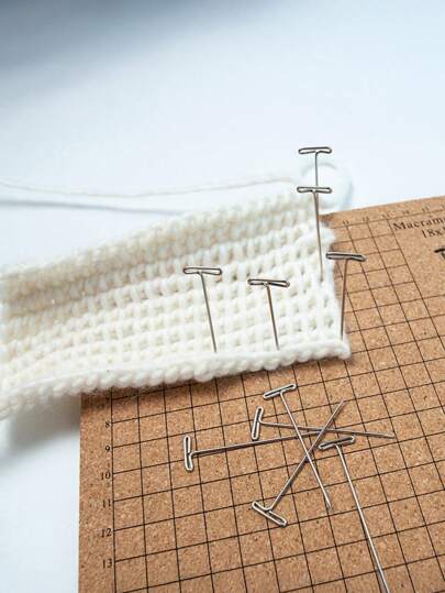 1 Set Woven Fixed Board Bracelet Project Cork Board Cork Announcement Board Knotting Craft Board Stainless Steel Woven Board Knotting Cork Plug Cork Woven Board Grid Supplies