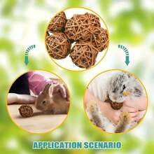 1pc/Set Small Pet Chewing Toy Ball - Rabbit, Guinea Pig, Hamster, Gerbil And Parrot Chew Toy