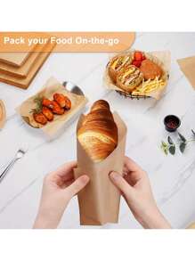 100/50pcs Greaseproof Baking Paper, Baking Sheet Air Fryer Liners, Non-Stick Greaseproof Pizza Sandwich Paper Food Wraps, Kitchen Gadgets For Cooking, Grilling, BBQ And Food Wrapping For BBQ, Picnic And Restaurant