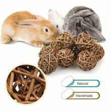 1pc/Set Small Pet Chewing Toy Ball - Rabbit, Guinea Pig, Hamster, Gerbil And Parrot Chew Toy